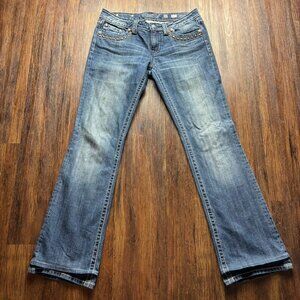 Miss Me  Boot Jeans JW5087B5 Rhinestone Embellished Flap Pocket Women’s Size 30
